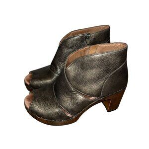 Dansko Women's Peep-Toe Heels in Metallic Brown